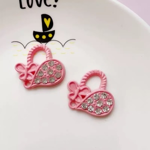 โบว์เรซิ่นสีชมพู ลายการ์ตูน ประดับเพชร ดีไซน์สวยงาม สำหรับตกแต่งเคสมือถือ ของตกแต่งน่ารัก สไตล์คาวาอิ งาน DIY ขายส่ง - Product Image 6