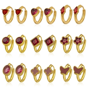 LT-MS-756 Zircon thép không gỉ Bông tai cho phụ nữ hợp thời trang 18K mạ Hoops đa năng đồ trang sức thời trang bán buôn nhà máy - Product Image 2