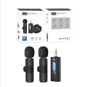 Microfone Sem Fio K35 Mini com Conector de 3,5mm, Cancelamento de Ruído Omnidirecional, Alto-falante Estéreo Portátil para Câmera - Product Image 1