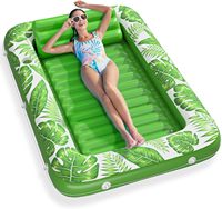 Matelas de piscine gonflable pour bronzage, hamac flottant, tapis de plage, flotteur pour fête estivale à la piscine, lit flottant gonflable pour bronzage