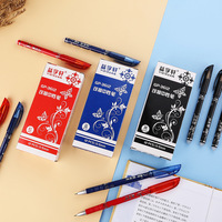 Stylo effaçable à la chaleur, design classique 2024, 0,5 mm, bleu/noir/rouge, stylo gel effaçable avec gomme sur le dessus, pour promotion