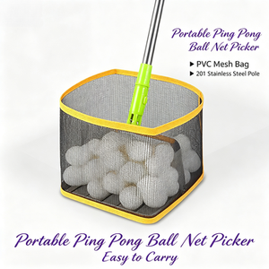 Collecteur de balles de pickleball léger et écologique de 16 mm d'épaisseur, avec 40 trous, sangle d'épaule et tube de récupération - Product Image 1