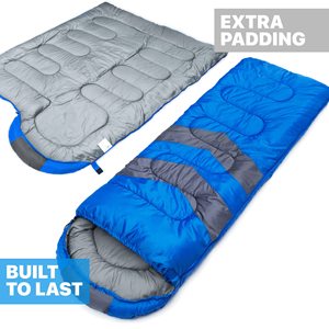 Sac de couchage individuel d'extérieur automne/hiver, style enveloppe, à capuche, pour adulte, 220 cm, en coton creux et 100 % polyester, pour camping et pique-niques - Product Image 3
