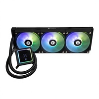 Pendingin CPU Water Cooling Layar Persegi 360mm Desain Kustom 320W TDP Tiga Kipas untuk Casing Komputer Gaming