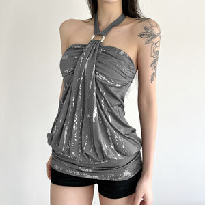 Top Halter Y2K para Mujer 2026, Tejido Transpirable, Estilo Retro Urbano, Espalda Descubierta, Sexy, para Salir de Fiesta - Product Image 6