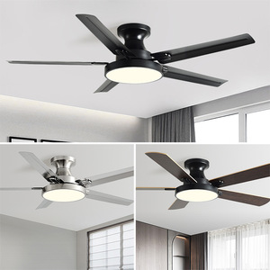 <b>Ceiling</b> Fan <b>Light</b> 56 Inch <b>Led</b> Fixed Blade For Living Room Bedroom Quiet Electric Fan Chandelier - Product Image 1
