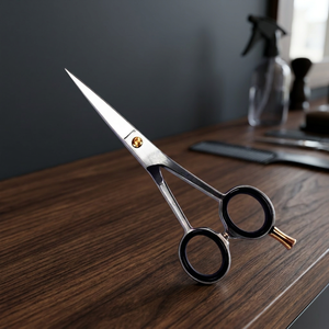 Juego de Tijeras de Peluquería Profesionales de 5 Pulgadas, Acero Inoxidable con Acabado Mate, Mango Largo para Diestros, Hechas en Japón - Product Image 4