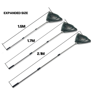 ตาข่ายดักปลาแบบพับได้พร้อมด้ามจับอะลูมิเนียมน้ำหนักเบาขนาด 150 ซม. - Product Image 6