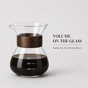 เครื่องชงกาแฟแบบกรอง แก้ว<span class=keywords><strong>กาแฟ</strong></span>ทรงสูงพร้อมปลอกไม้ ตัวกรองสแตนเลสแบบใช้ซ้ำได้ ไม่ต้องใช้กระดาษกรอง - Product Image 4