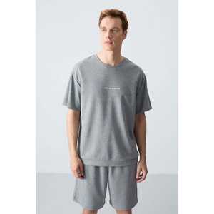 Ensemble de shorts pour homme en coton gris mélangé, coupe ample, décontracté, respirant, taille adulte L - Product Image 5