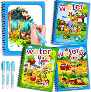 Livres de coloriage à l'eau pour les tout-petits, livres de gribouillage à l'eau réutilisables, livres de coloriage sans désordre - Product Image 1