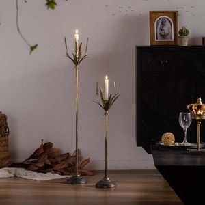 Iron Flower Candlestick <b>Ornament</b> Antique <b>Vintage</b> Style Home Decoration Durable - Product Image 1