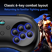 Controlador de juegos de lucha profesional Y04: Configuración de botones cruzados 3D con efecto Hall, compatible con macros.