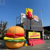 Modèle de seau à popcorn géant gonflable LED personnalisé, éclairé, pour la décoration de cinéma/événements/centres commerciaux/festivals