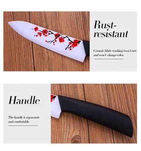 Impression Fleur Lame 4 "<span class=keywords><strong>Couteau</strong></span> D'office 6" <span class=keywords><strong>Couteau</strong></span> À Fruits Imprimé Ensemble de <span class=keywords><strong>Couteau</strong></span> En Céramique - Product Image 5