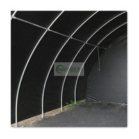 Serres commerciales agricoles à double couche en PE, automatisées, à occultation totale, avec filet d'ombrage tunnel