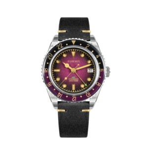 Reloj de Cuero Vacuno de Alta Calidad con Movimiento Mecánico <span class=keywords><strong>GMT</strong></span> de Acero Inoxidable, Bisel Giratorio de Zafiro, Esfera de 28 mm y Resistencia al Agua de 10 Bares - Product Image 4