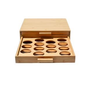 Supports de rangement en bois bambou <span class=keywords><strong>Nespresso</strong></span> Porte-capsules pour dosettes de café et <span class=keywords><strong>support</strong></span> pour <span class=keywords><strong>machine</strong></span> à café avec tiroir - Product Image 1
