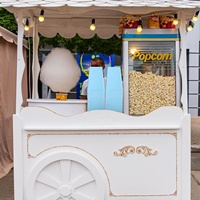 Boîtes à Popcorn Réutilisables Personnalisables avec Logo Imprimable – Emballage Carré Bleu – Vente Directe Usine – Contenant en Carton pour Bonbons et Popcorn