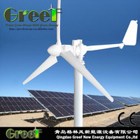 Système de générateur d'éolienne solaire hybride de 5kw à énergie sur/hors réseau de haute qualité
