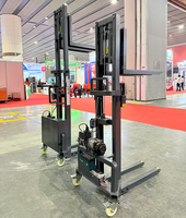 Nouveau transpalette électrique portable pliable 300 kg 1,6 m, élévateur manuel autoportant, transpalette électrique monté sur camion, chariot élévateur à fourche