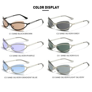 Nuovi Occhiali da Sole Y2K Spicy Girl Alien in Metallo, Modello Cat Eye per Donna, Resistenti ai Raggi UV, Ultra Leggeri 2026 - Product Image 3