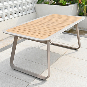 टिकाऊ गार्डन पैटियो डाइनिंग टेबल और चेयर सेट एल्यूमीनियम मिश्र धातु फ्रेम के साथ wc टेबल टॉप सनप्रूफ वाटरप्रूफ आउटडोर फर्नीचर - Product Image 4