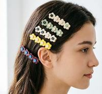 Nouvelle collection printemps : Épingles à cheveux fantaisie en résine, motif floral, pour femmes, style dessin animé, pour franges et mèches rebelles