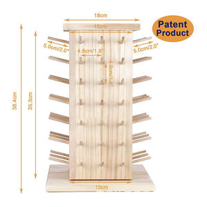 Wooden Thread Spool <b>Rack</b> <b>Rotatable</b> Sewing Storage Holder For Workshops Desktop Use - Product Image 5