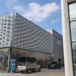Panneau de mur-rideau en métal sur mesure, décoration architecturale en placage d'aluminium creux sculpté - Product Image 3