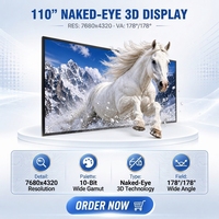 Pantalla LCD de Alquiler para Interiores de 110 Pulgadas con Visualización 3D sin Gafas, Ángulo de Visión Ultraamplio, Diseño Ergonómico para la Vista, 7680x4320 8K UHD