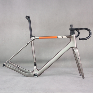 Marco de carbono freno de disco <span class=keywords><strong>bicicleta</strong></span> de grava Cable oculto completo pieza de <span class=keywords><strong>bicicleta</strong></span> bicicletas de fibra de carbono T1000 T4 700X50C <span class=keywords><strong>cuadro</strong></span> pintura GR048 - Product Image 1