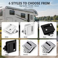 Loquet de porte de camping-car en alliage de zinc avec revêtement en poudre et finition chromée, installation facile pour caravanes avec clés