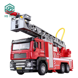 HS 1 50 Scale โมเดลอัลลอยด์,ชั้นวางของแบบดึงถอยหลังรถบรรทุกบันไดของเล่นในรถยนต์พร้อมเสียงเบา - Product Image 4