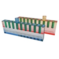 Support de bougie de manora de Lucite pour hanoukah personnalisé acrylique hanoukka Menorah
