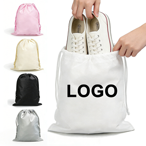 0717 Custom <b>Drawstring</b> Bags Large Capacity Silk Outdoor Gift Washable Reusable Simple Style - Product Image 1