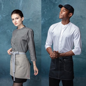 CHECKEDOUT chemise blanche uniformes d'hôtel pour serveur cuisine <span class=keywords><strong>serveuse</strong></span> vêtements Restaurant uniforme - Product Image 2