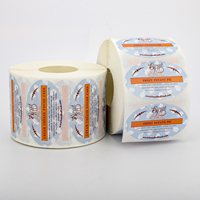 Autocollants personnalisés pour emballages de boulangerie, logo ovale, impression sur vinyle adhésif, imperméables, étiquettes personnalisées pour les ingrédients du pain