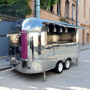 10-12FT Stainless Steel Vintage Mobile Food Truck Fast Food Catering <b>Coffee</b> <b>Cart</b> with 1 Year Warranty Outdoor Use Rust Resistant - Product Image 4