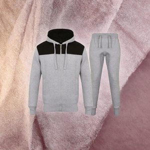 Ensemble de survêtement pour homme 2 en 1, sweat-shirt et jogging, respirant, séchage rapide, polyester/coton, tenue de sport - Product Image 3