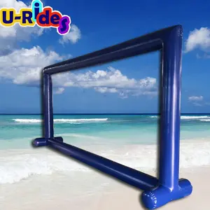 Inflatable water floating billboard Blue color Big frame air sealed easy blow up on the sea