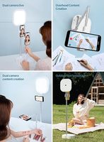 Support de téléphone portable avec lumière vidéo LED et télécommande, équipement de photographie alimenté par batterie pour enregistrement vidéo sur trépied TikTok