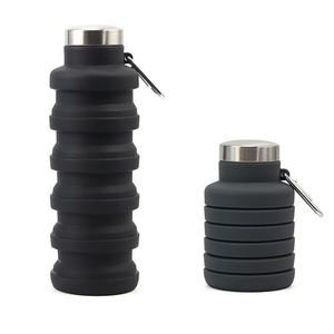 Nouveau design 2025 – Gobelets sportifs réutilisables en silicone et plastique avec logo personnalisé, cordelette, 500 ml, portables, pliables, en acier inoxydable pour boissons gazeuses - Product Image 3