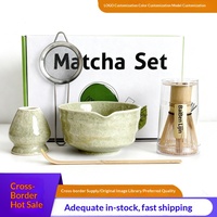 Ensemble d'outils en céramique pour matcha, bol à bec verseur, outils de préparation du thé, style japonais, option logo Fujian, 100 pièces, de première qualité