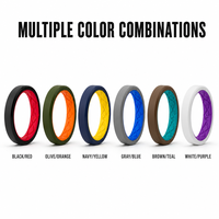 Bague en silicone HM-48 à bord ciselé OEM ODM pour hommes et femmes, alliance souple et respirante en caoutchouc pour la gym, l'entraînement et le quotidien