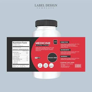 Tùy Chỉnh Chất Kết Dính Bổ Sung Nhãn Chai Nhãn Dán Nhà Sản Xuất Cao Tack Smudge Bằng Chứng Nhãn Cho Vitamin Chai - Product Image 3