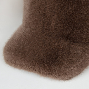 Fashion Solid Color Fluffy <b>Faux</b> <b>Fur</b> Baseball <b>Hat</b> Outdoor for Women's Luxury Thick Thickened Cap Men Winter Warm Snapback <b>Hats</b> - Product Image 3