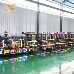 รถไฟฟ้าไร้ราง 24 ที่นั่ง 3 กิโลวัตต์ ความเร็วสูง สำหรับสวนสนุก ไฟ LED สำหรับห้างสรรพสินค้า รถไฟชมวิว - Product Image 6