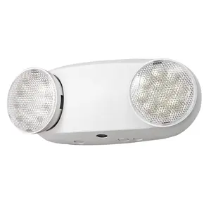 Luce di emergenza a led con batteria di riserva a due teste di emergenza commerciale regolabile luci led 120-277v di uscita cablate