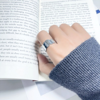 Edelstahl 18K Vergoldeter Gehämmerter Unregelmäßiger Bandring für Damen - Trendiger Anlaufbeständiger Minimalistischer Statement-Schmuck